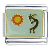 Italian Charms - kokopelli god italian charm Image.