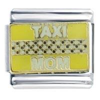 Italian Charms - phrase taxi mom italian charm Image.