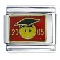 Italian Charms - class of 2005 red italian charm Image.