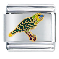 Italian Charms - yellow parrot italian charm Image.