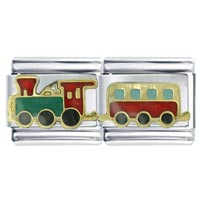 Italian Charms - train double link italian charm Image.