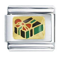Italian Charms - wrapped gift italian charm Image.