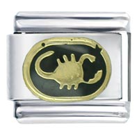 Italian Charms - scorpio black italian charm Image.