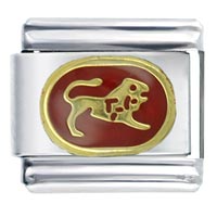 Italian Charms - leo red italian charm Image.