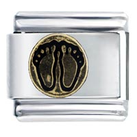 Italian Charms - footprints italian charm Image.