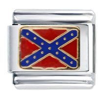 Italian Charms - confederate flag italian charm Image.