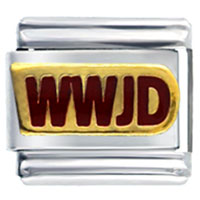 Italian Charms - wwjd red italian charm Image.