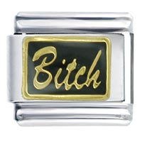 Italian Charms - bitch black italian charm Image.