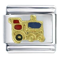Italian Charms - train golden italian charm Image.