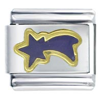 Italian Charms - purple shooting star italian charm Image.