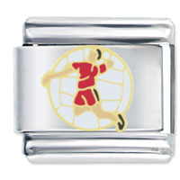 Italian Charms - volleyball player italian charm Image.