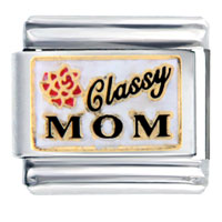 Italian Charms - classy mom black italian charm Image.