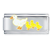 Italian Charms - family of ducks x2 italian charm Image.