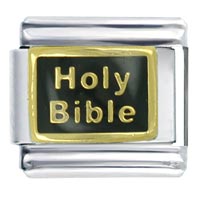Italian Charms - holy bible black italian charm Image.