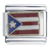 Italian Charms - flag of puerto rico italian charm Image.