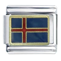 Italian Charms - flag of iceland italian charm Image.