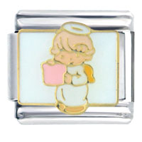 Italian Charms - reading angel italian charm Image.