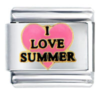Italian Charms - i love summer italian charm Image.