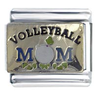 Italian Charms - volleyball mom italian charm Image.
