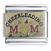 Italian Charms - cheerleading mom italian charm Image.