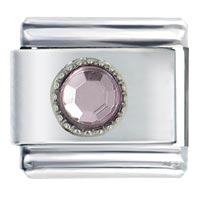 Italian Charms - june pearl color round birthstone italian charm Image.