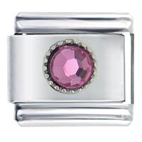 Italian Charms - july ruby color round birthstone italian charm Image.