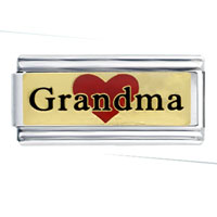 Italian Charms - love heart grandma italian charm Image.