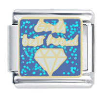 Italian Charms - girls best friend diamond italian charm Image.