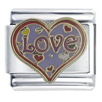 Italian Charms - love heart italian charm Image.