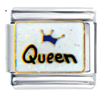 Italian Charms - cute queen crown italian charm Image.