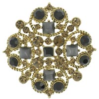 Brooches & Pins - gold brocade brooch Image.