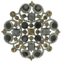 Brooches & Pins - silver brocade brooch Image.