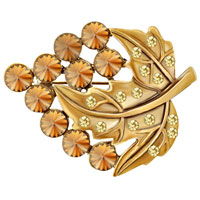 Brooches & Pins - double leaf brooch Image.