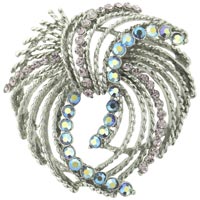 Brooches & Pins - rhinestone filigree brooch Image.