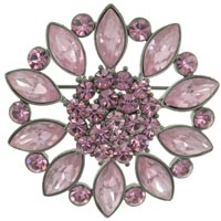 Brooches & Pins - pink medallion brooch Image.