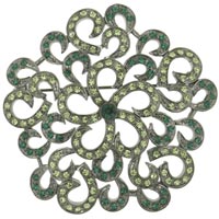 Stainless Steel Jewelry - paisley flower brooch Image.