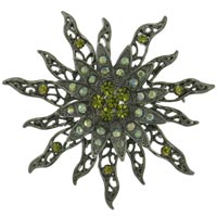 Brooches & Pins - rhinestone sun brooch Image.