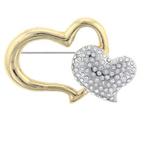 Brooches & Pins - double hearts brooch Image.