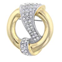 Brooches & Pins - gold circle brooch Image.