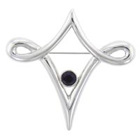 Brooches & Pins - celtic deep red rhinestone brooch Image.