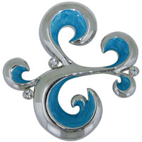 Stainless Steel Jewelry - fleur de lis brooch Image.