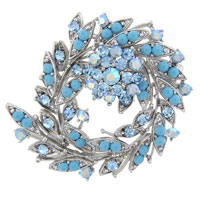 Brooches & Pins - turquoise wreath brooch Image.