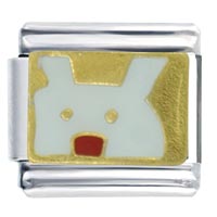 Italian Charms - peek a boo bunny italian charm Image.