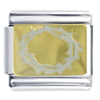 Italian Charms - crown of thorns white italian charm Image.