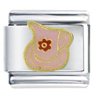 Italian Charms - flower pitcher italian charm Image.
