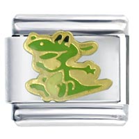 Italian Charms - green run dragon italian charm Image.