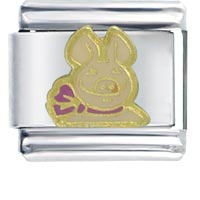 Italian Charms - pretty piggy italian charm Image.