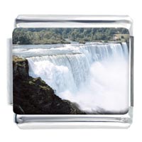 Italian Charms - falling water photo italian charm Image.