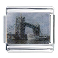 Italian Charms - tower bridge photo italian charm Image.