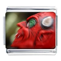 Italian Charms - devil face photo italian charm Image.